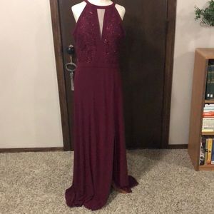 Maroon formal dress
